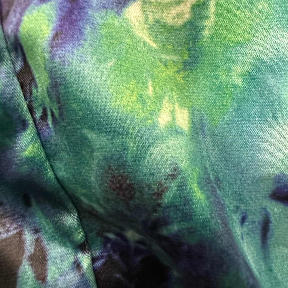 Allegra K Blue and Green Bomber Jacket - Picture 7 of 7